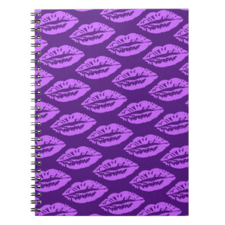 Lila Läppmönster Anteckningsbok