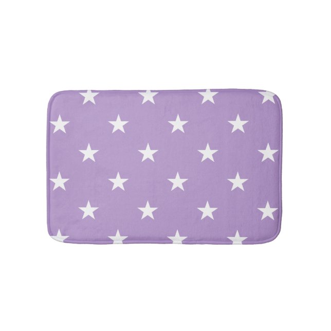 Lila Large Stars Bath Mat Badrumsmatta (Framsidan)