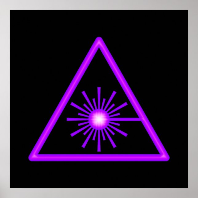 Lila Lasersymbol Poster (Framsidan)