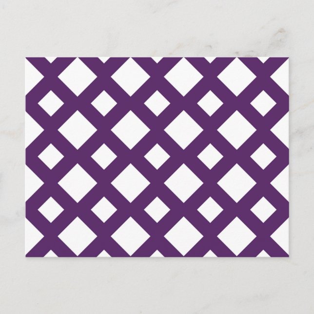 Lila Lattice on White Vykort (Framsida)