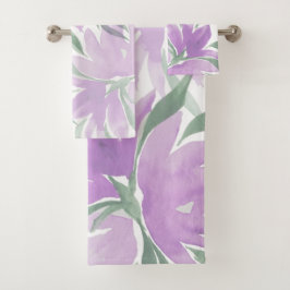 Lila Lavander Watercolor Elegant Blommigt