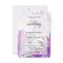 Lila Lavander Watercolor Elegant Blommigt