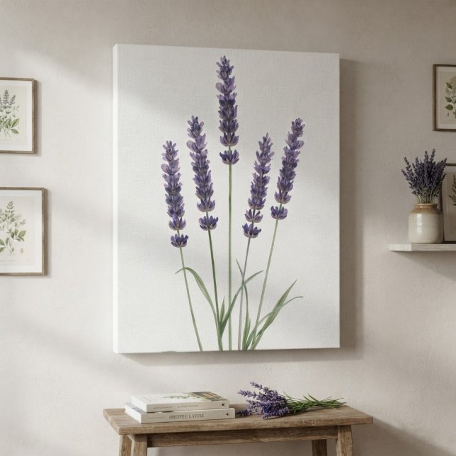 Lila Lavendel Akvarell Botaniskt Tryck (Skapare uppladdad)