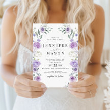 Lila Lavendel Blommig Krans Boho Bröllop