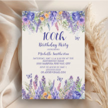Lila Lavendel Blommiga Fjärilar 100-årsdag