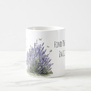 Lila Lavendel Blommor Mint Kossor Glädje Kaffemugg