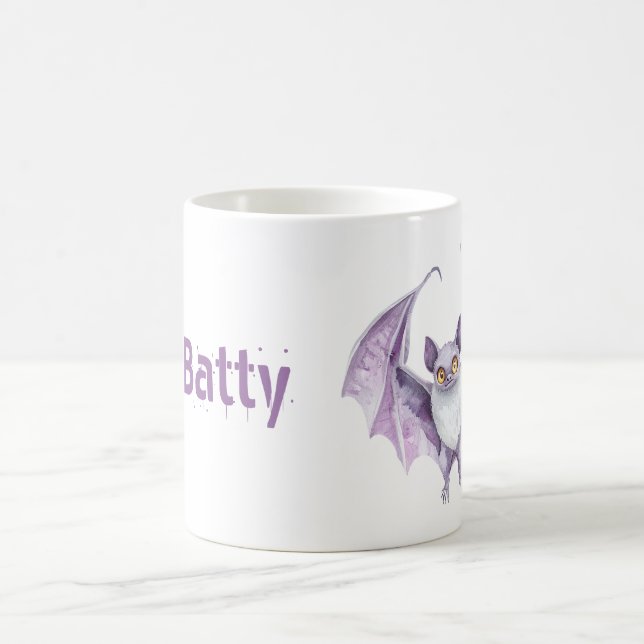 Lila Lavendel Fladdermus Kaffemugg (Center)