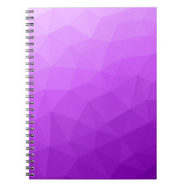 Lila lavendel gradient geometriskt nätmönster anteckningsbok
