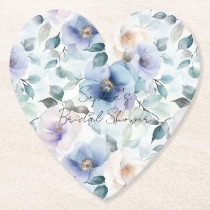 Lila Lavendel Kräm Blommor Underlägg Papper