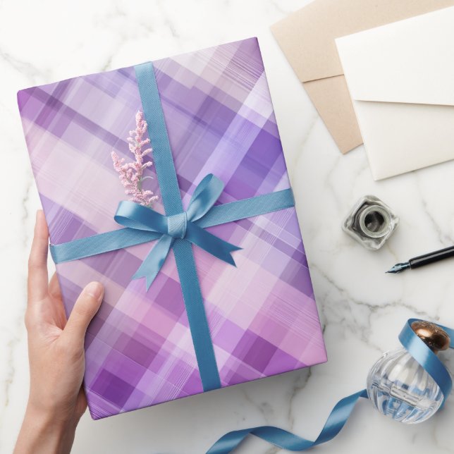 Lila Lavendel Mjuk Dimma Karomönster Presentpapper (Gifting)
