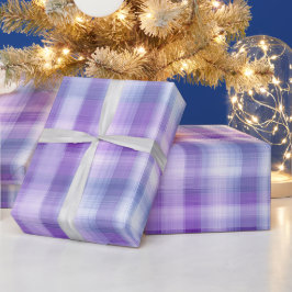 Lila Lavendel Mjuk Dimma Plaid Mönster Presentpapper