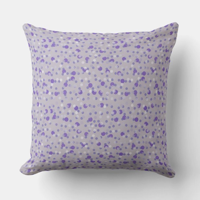 lila, lavendel och grå prickar kudde (Framsida)