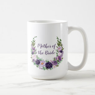 Lila, Lavendel, Rosa Rosor Mor till Bruden Kaffemugg