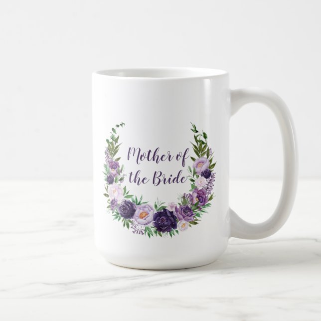 Lila, Lavendel, Rosa Rosor Mor till Bruden Kaffemugg (Höger)