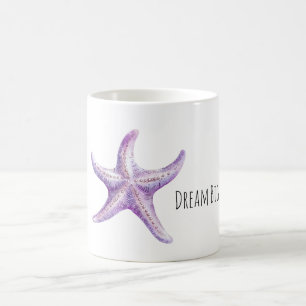 Lila Lavendel Sjöstjärna Kaffemugg