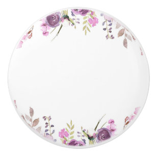 Lila Lavendel Syren Vattenfärg Blommig Chic Knopp