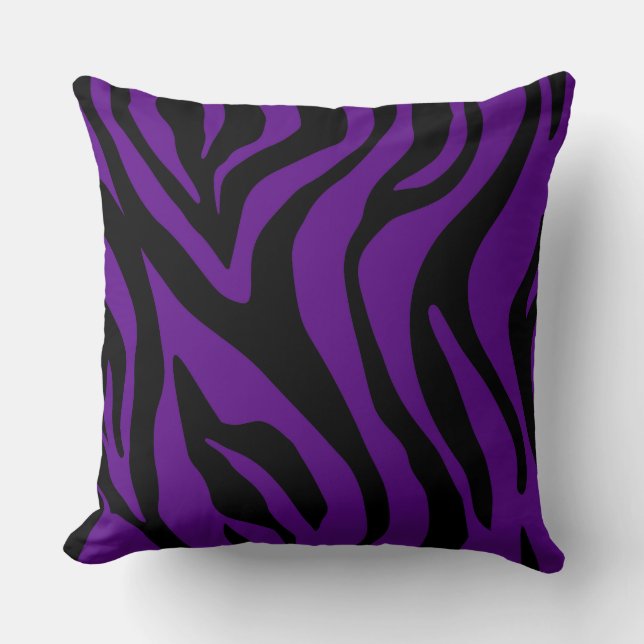 Lila/ Lavendel Tiger Dekorativ Kudd Kudde (Framsida)