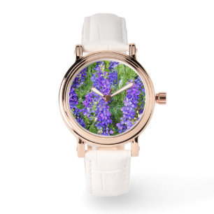 Lila lavendelblommor, armbandsur