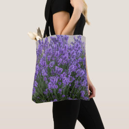 Lila Lavendelblommor Blommig Tygkasse