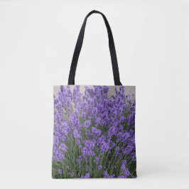 Lila Lavendelblommor Blommiga Tygkasse