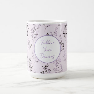Lila Lavendelblommor Kaffemugg
