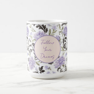 Lila Lavendelblommor Kaffemugg