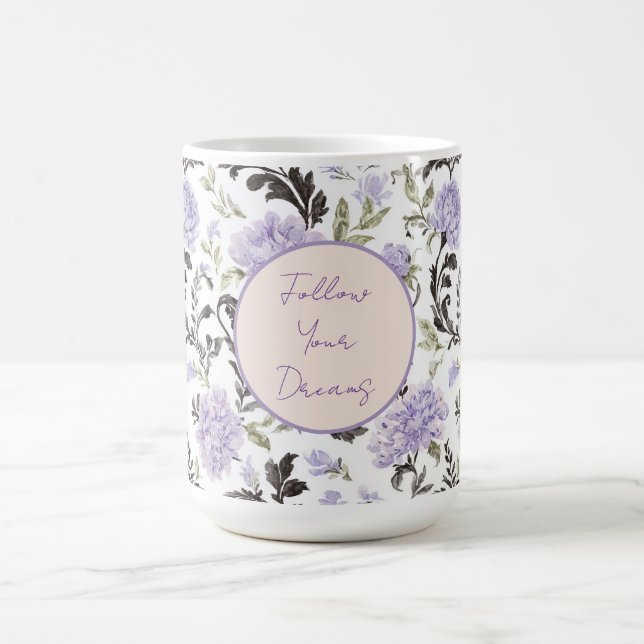 Lila Lavendelblommor   Kaffemugg (Center)