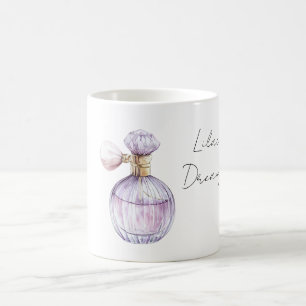 Lila Lavendelparfymflaska Kaffemugg