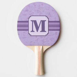 Lila Lavender Anpassningsbar strimlad Monogram Pingisracket