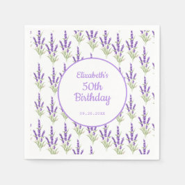 Lila Lavender Antique Ram Birthday Pappersservett