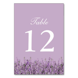 Lila Lavender Blommigt Bröllop Bordsnummer