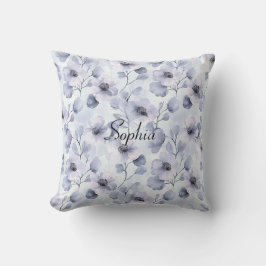 Lila Lavender Blommigt Kudde
