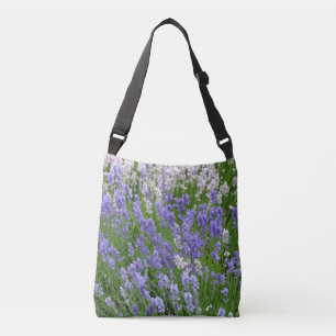 Lila lavender-blommor axelväska
