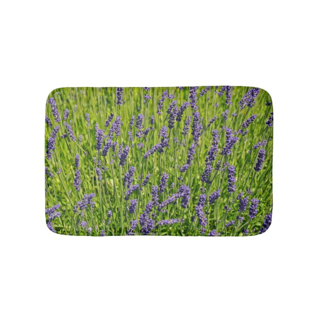Lila lavender-blommor badrumsmatta (Framsidan)