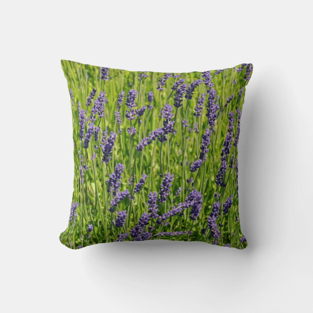 Lila lavender-blommor kudde (Framsida)