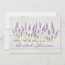 Lila lavender-blommor på träets Möhippa Inbjudningar