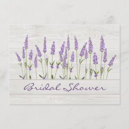Lila lavender-blommor på träets Möhippa Inbjudningar