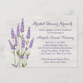 Lila lavender-blommor på träets Möhippa Inbjudningar