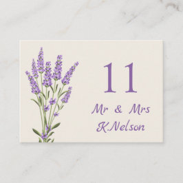 Lila lavender-blommor placeringskort