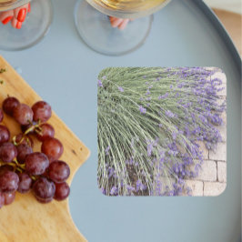 Lila Lavender Blooms Blommigt Underlägg Papper Kvadrat