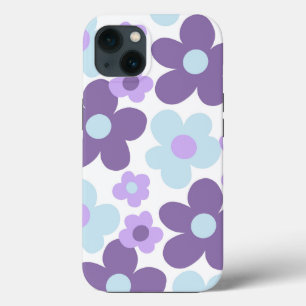 Lila Lavender Blue Daisys Retro Dream #1 #retro