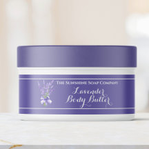 Lila Lavender Body Butter burk etikett 1 x 7,25