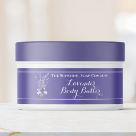 Lila Lavender Body Butter burk etikett 1 x 7,25