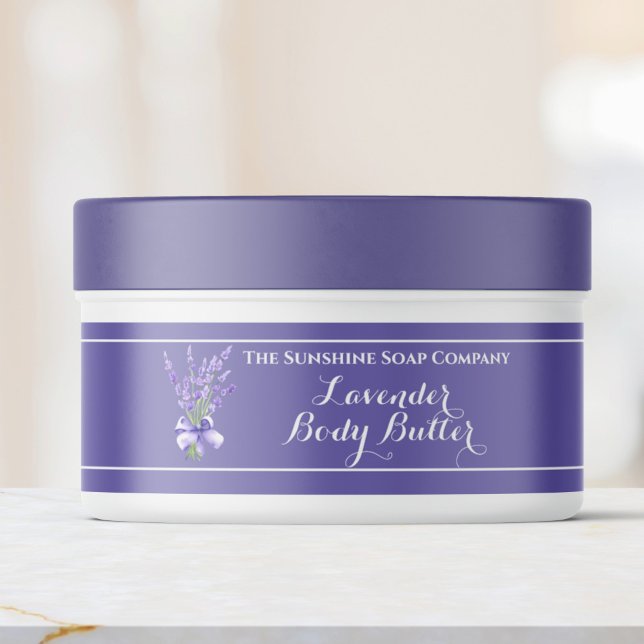 Lila Lavender Body Butter burk etikett 1 x 7,25 (Skapare uppladdad)