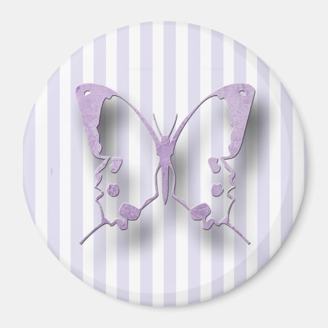 Lila Lavender Butterfly Magnet (Framsidan)
