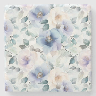Lila Lavender Cream Flowers Stenunderlägg
