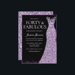 Lila Lavender Dress Womans 40:e födelsedagen Party Inbjudningar<br><div class="desc">Lila Lavender Dress Womans 40:e födelsedag Party Variationer i inbjudan och matchande artiklar i vår butik</div>