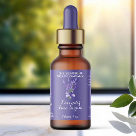 Lila Lavender Dropper flaska etikett 2,375 x 1,25 Adressetikett