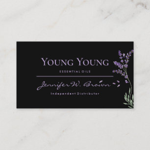 Lila Lavender Essential Oils Visitkort