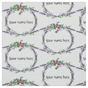 lila lavender eucalyptus rosor tyg